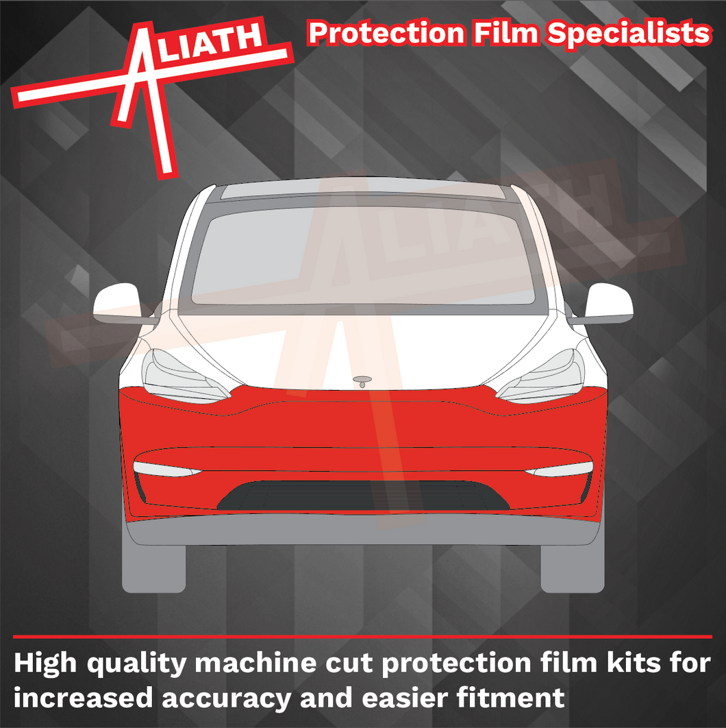 Tesla Model Y 2020 Present Front Bumper CLEAR Paint Protection