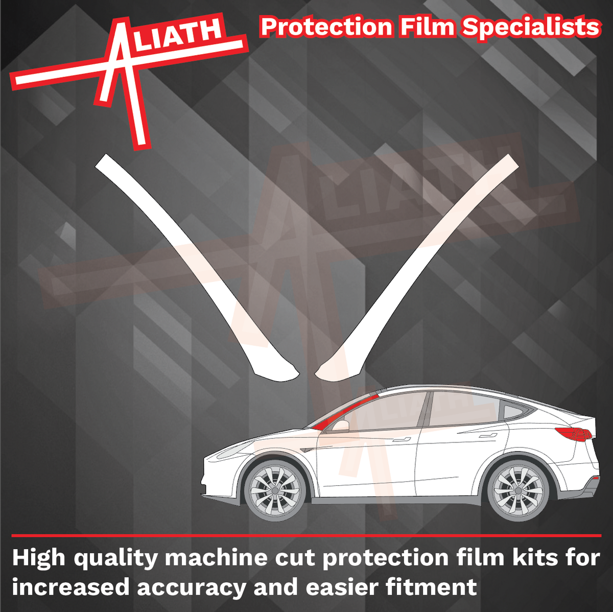 Tesla Model Y 2020-Present, A-Pillars CLEAR Paint Protection