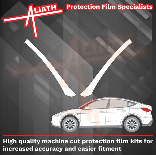 Tesla Model Y 2020-Present, A-Pillars CLEAR Paint Protection