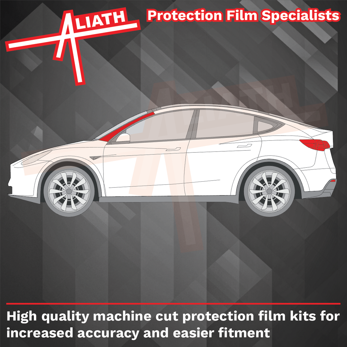 Tesla Model Y 2020-Present, A-Pillars CLEAR Paint Protection