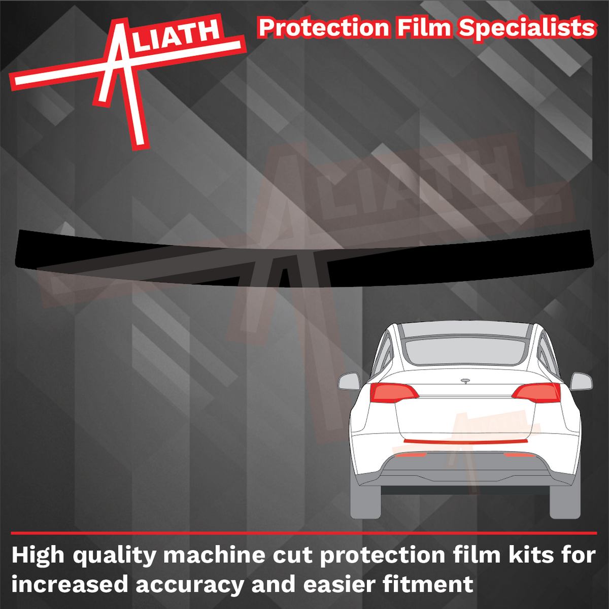 Tesla Model Y 2020-Present, Rear Bumper Upper BLACK Paint Protection