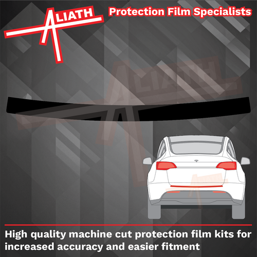 Tesla Model Y 2020-Present, Rear Bumper Upper BLACK Paint Protection