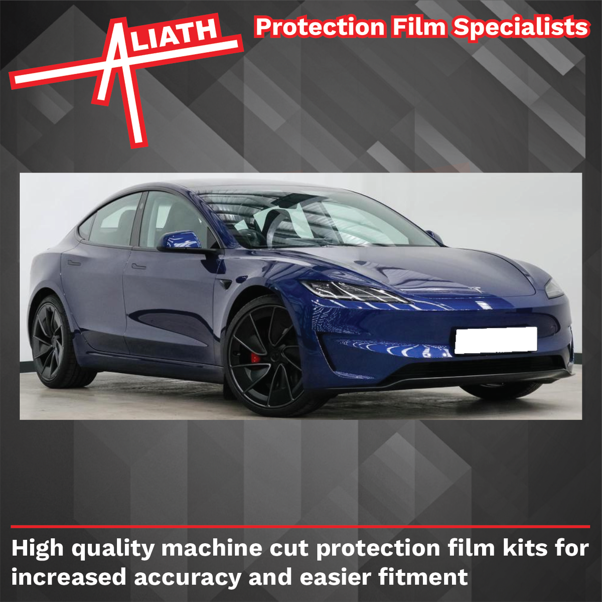 Tesla Model 3 2017-Present, Rear Skirt Trim & Arches BLACK Paint Protection
