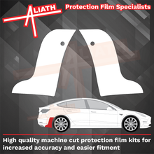 Tesla Model 3 2017-2024, Rear Bumper Side Arches CLEAR Paint Protection