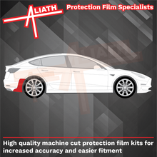 Tesla Model 3 2017-2024, Rear Bumper Side Arches CLEAR Paint Protection