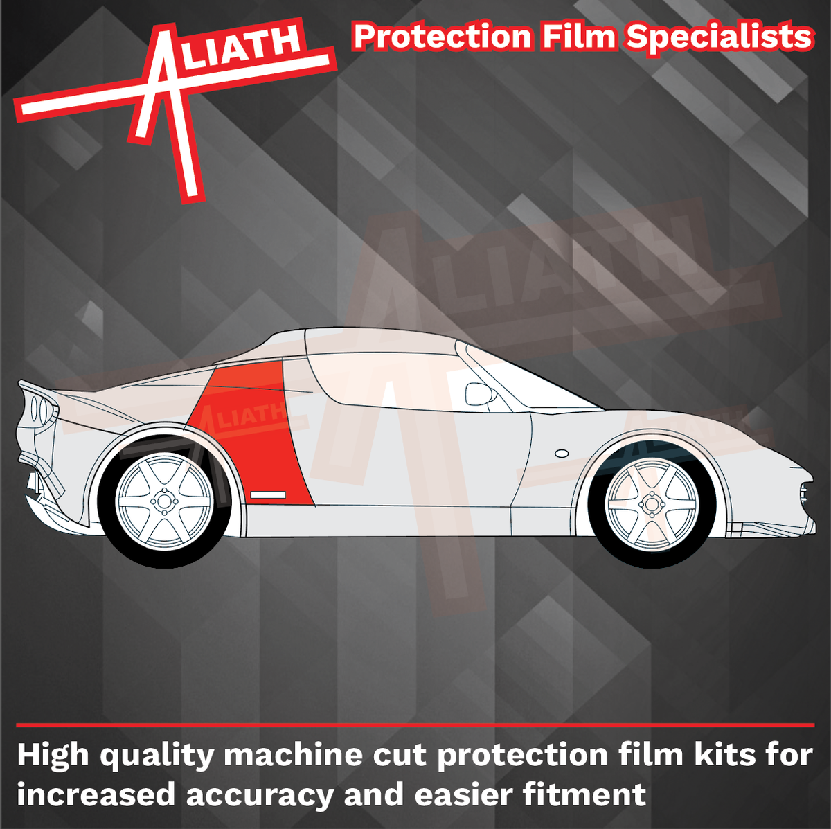 Tesla Roadster 2008-2012, Rear QTR / Wing Panels CLEAR Paint Protection