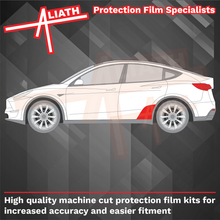 Tesla Model Y 2020-Present, Rear Door Arches BLACK TEXTURED Paint Protection