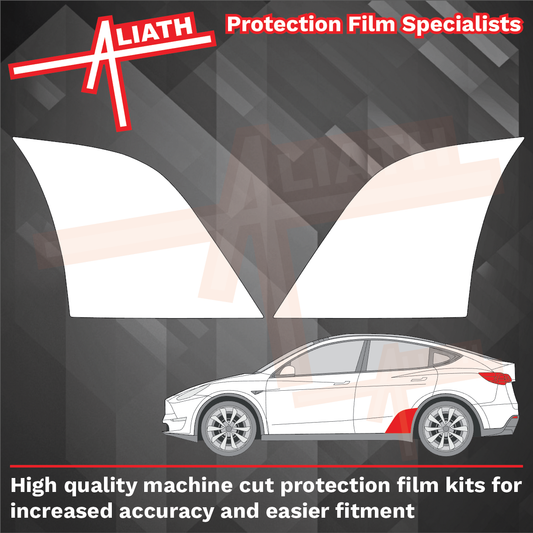 Tesla Model Y 2020-Present, Rear Door Arches CLEAR Paint Protection