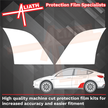 Tesla Model Y 2020-Present, Rear Door Arches CLEAR Paint Protection