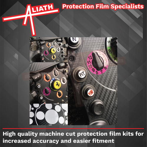 Thrustmaster Ferrari F1 Sim Steering Wheel, CARBON FIBRE EFFECT Styling & Scratch Protection Kit