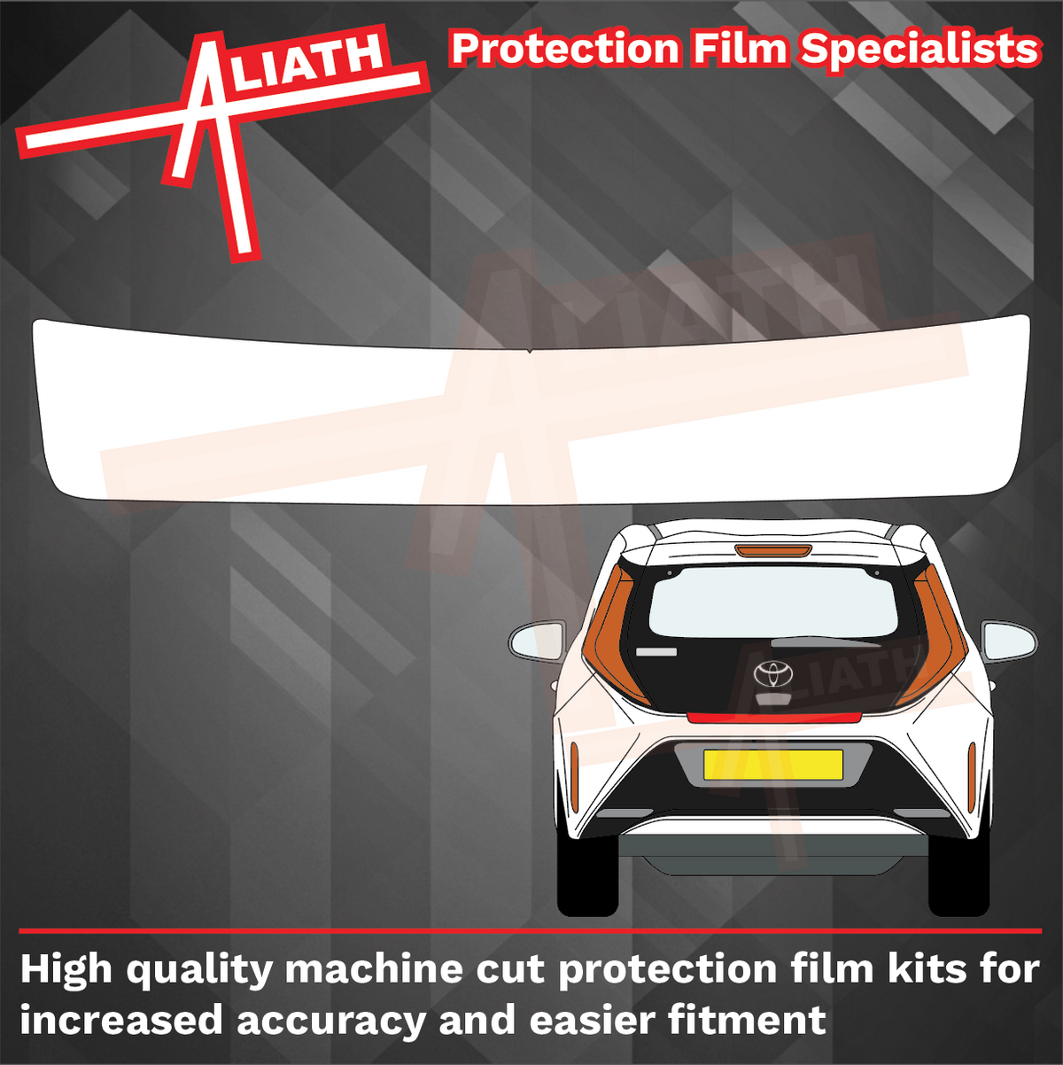 Toyota Aygo 2022-Present, Rear Bumper Upper CLEAR Paint Protection