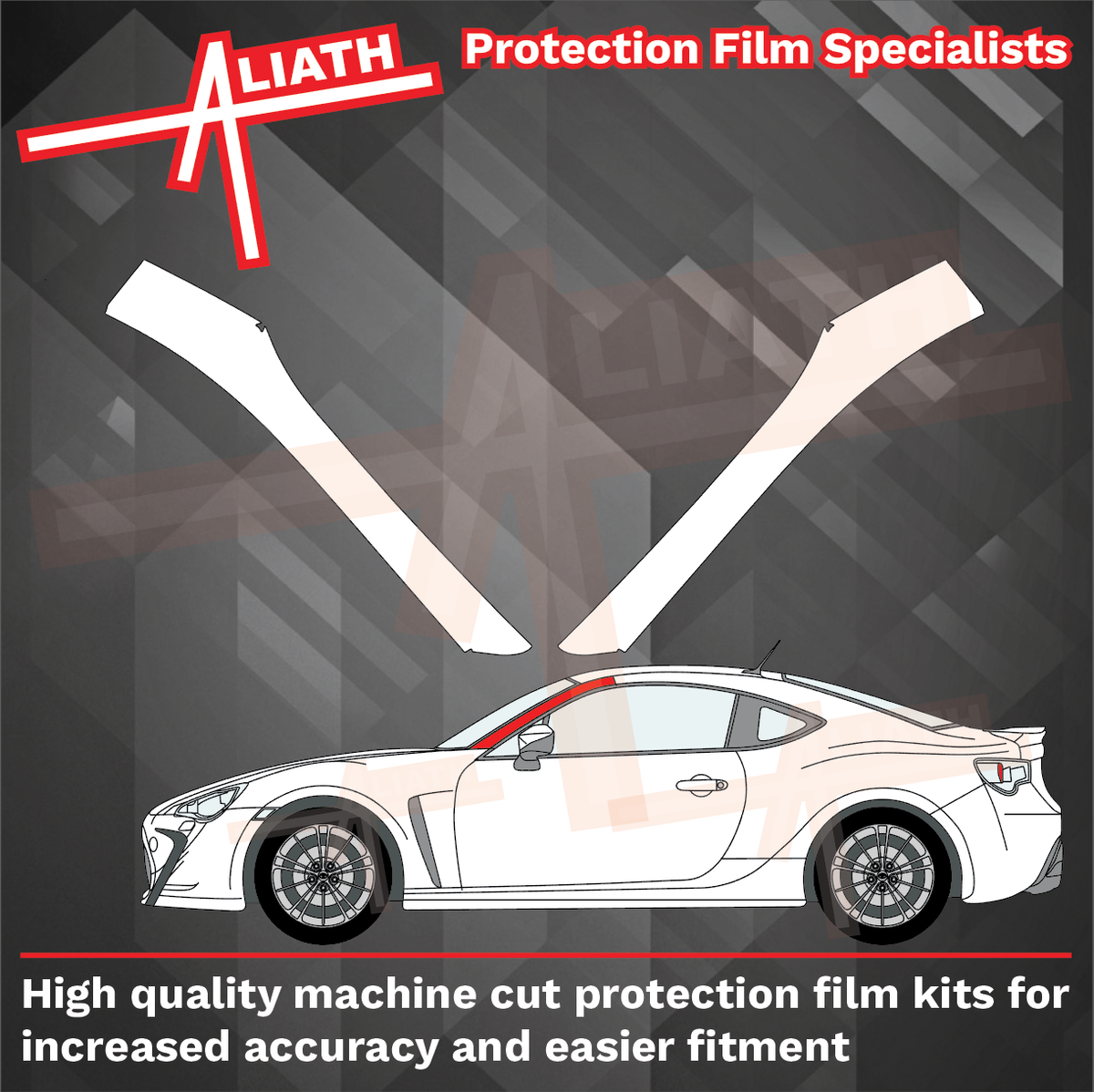 Toyota GR86 2022-Present, A-Pillars CLEAR Paint Protection