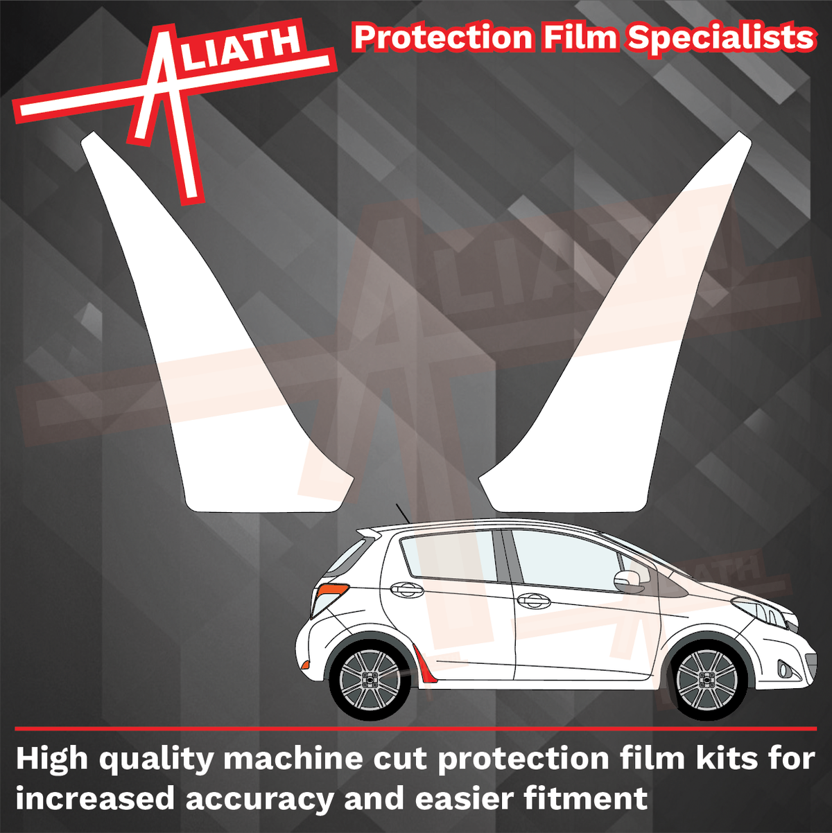 Toyota Yaris 5 Door 2011-2020, Rear QTR / Wing Arch OE Style CLEAR Paint Protection