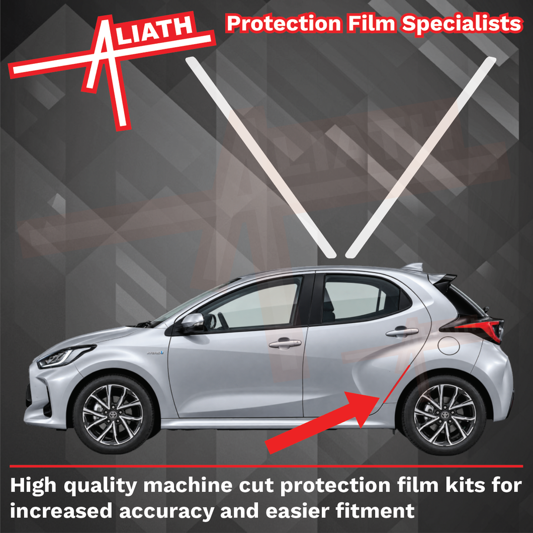 Toyota Yaris 5 Door 2020-Present, Rear QTR / Wing Arch Edge CLEAR Paint Protection