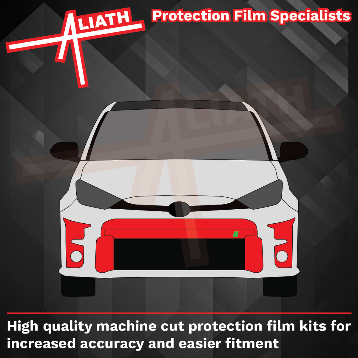 Toyota Yaris GR 2020-2024, Front Bumper Trims / Inserts CLEAR Paint Protection