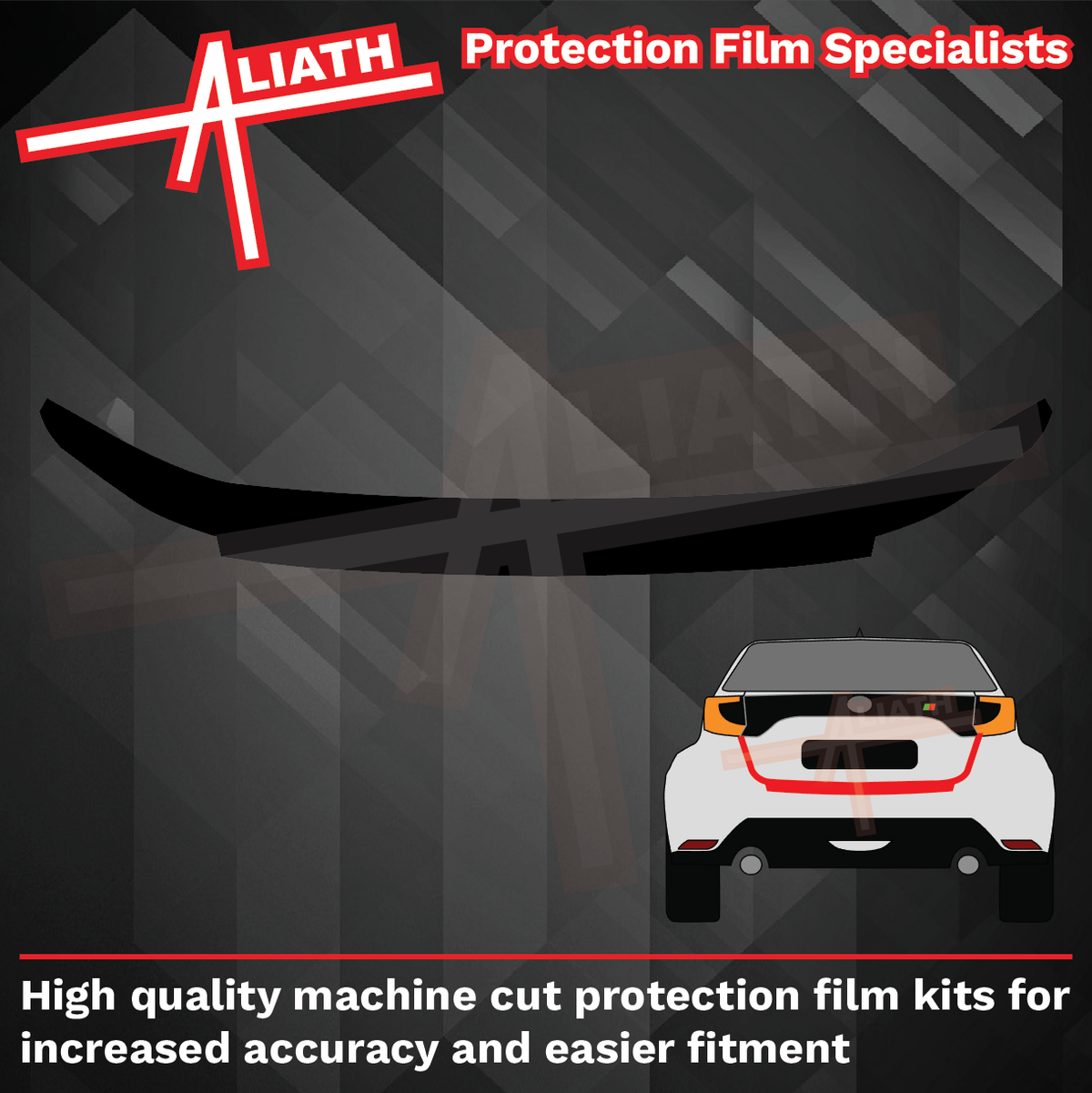 Toyota Yaris GR 2020-Present, Rear Bumper Upper BLACK Paint Protection