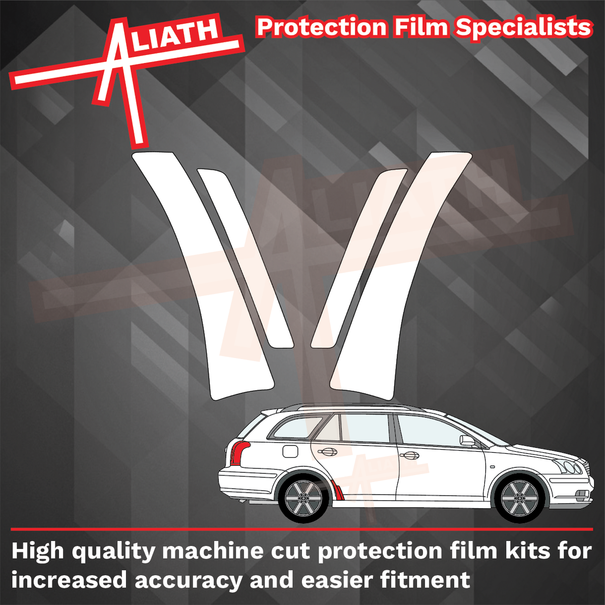 Toyota Avensis 2003-2009, Rear Wing & Door Arches CLEAR Paint Protection