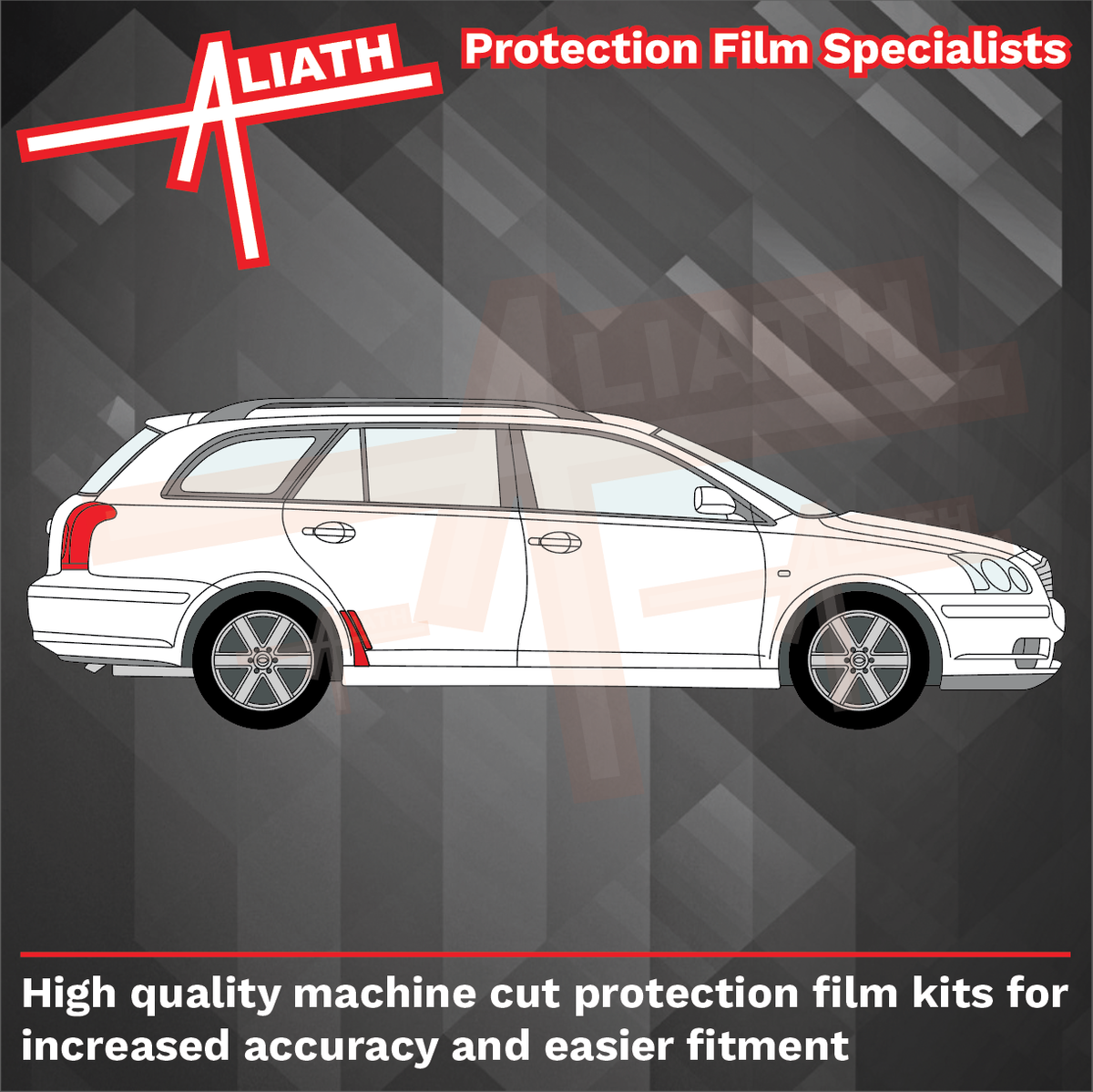 Toyota Avensis 2003-2009, Rear Wing & Door Arches CLEAR Paint Protection