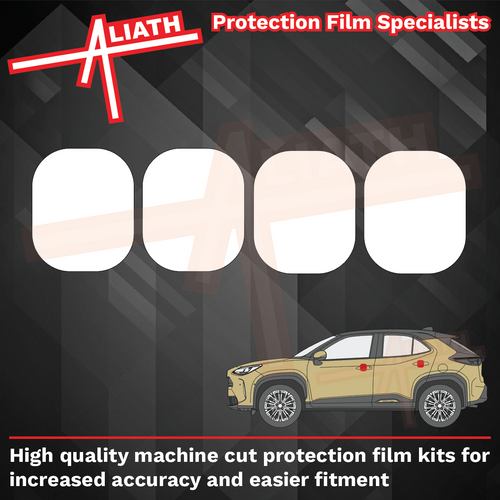 Toyota Yaris Cross 2020-Present, Door Handle Cups CLEAR Paint Protection
