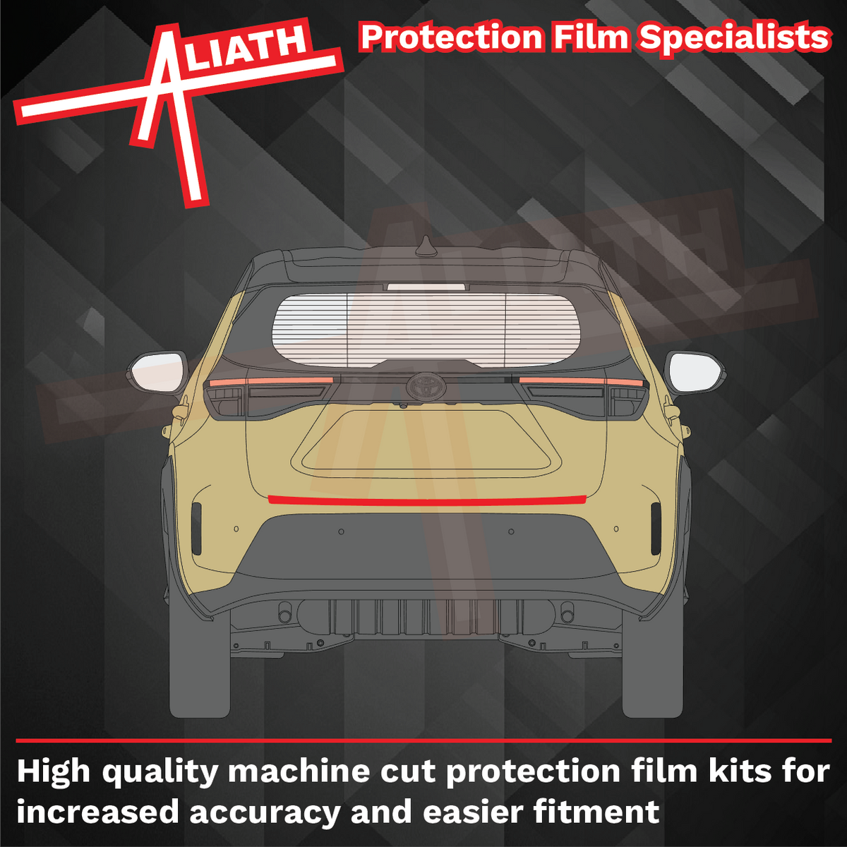 Toyota Yaris Cross 2020-Present, Rear Bumper Upper BLACK Paint Protection