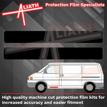Volkswagen Transporter / Caravelle 1990-2003 (Type T4), Front Door Sill Steps BLACK TEXTURED Paint Protection