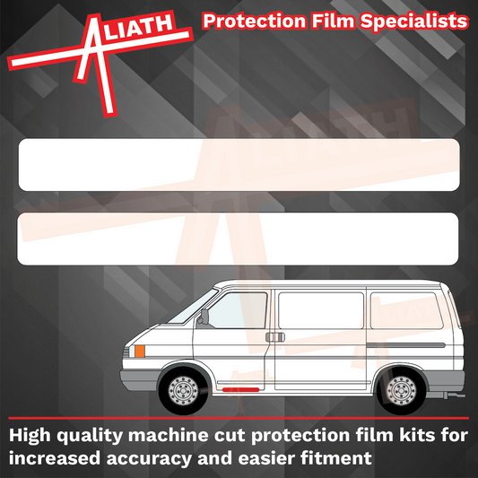 Volkswagen Transporter / Caravelle 1990-2003 (Type T4), Front Door Sill Steps CLEAR Paint Protection
