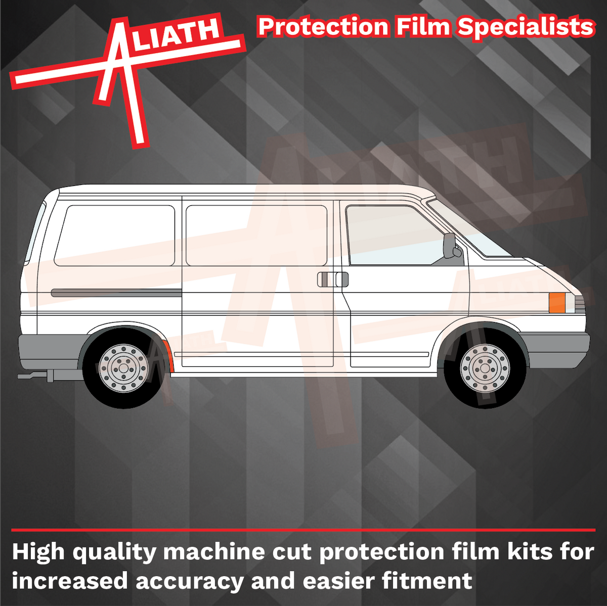 Volkswagen Transporter / Caravelle 1990-2003 (Type T4), Rear QTR Arch BLACK Paint Protection