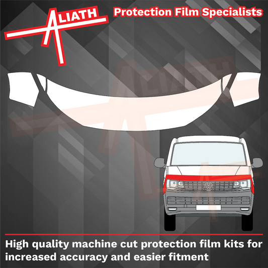 Volkswagen Transporter (Type T6.1) 2019-Present, Bonnet & Wings Front CLEAR Paint Protection