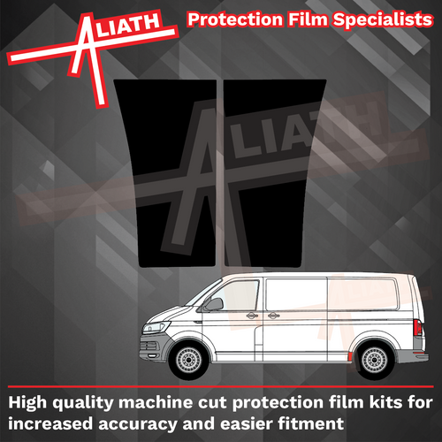 Volkswagen Transporter (Type T6.1) 2019-Present, Rear Arch BLACK Paint Protection
