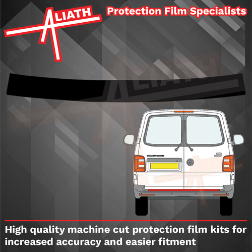 Volkswagen Transporter (Type T6.1) 2019-Present, Rear Bumper Upper BLACK Paint Protection