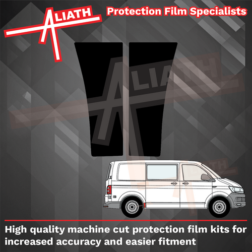 Volkswagen Transporter (Type T6.1) 2019-Present, Rear Arch BLACK Paint Protection