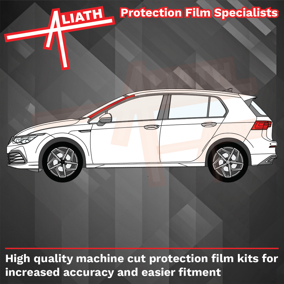 Volkswagen Golf (MK8) 2019-Present, A-Pillars CLEAR Paint Protection