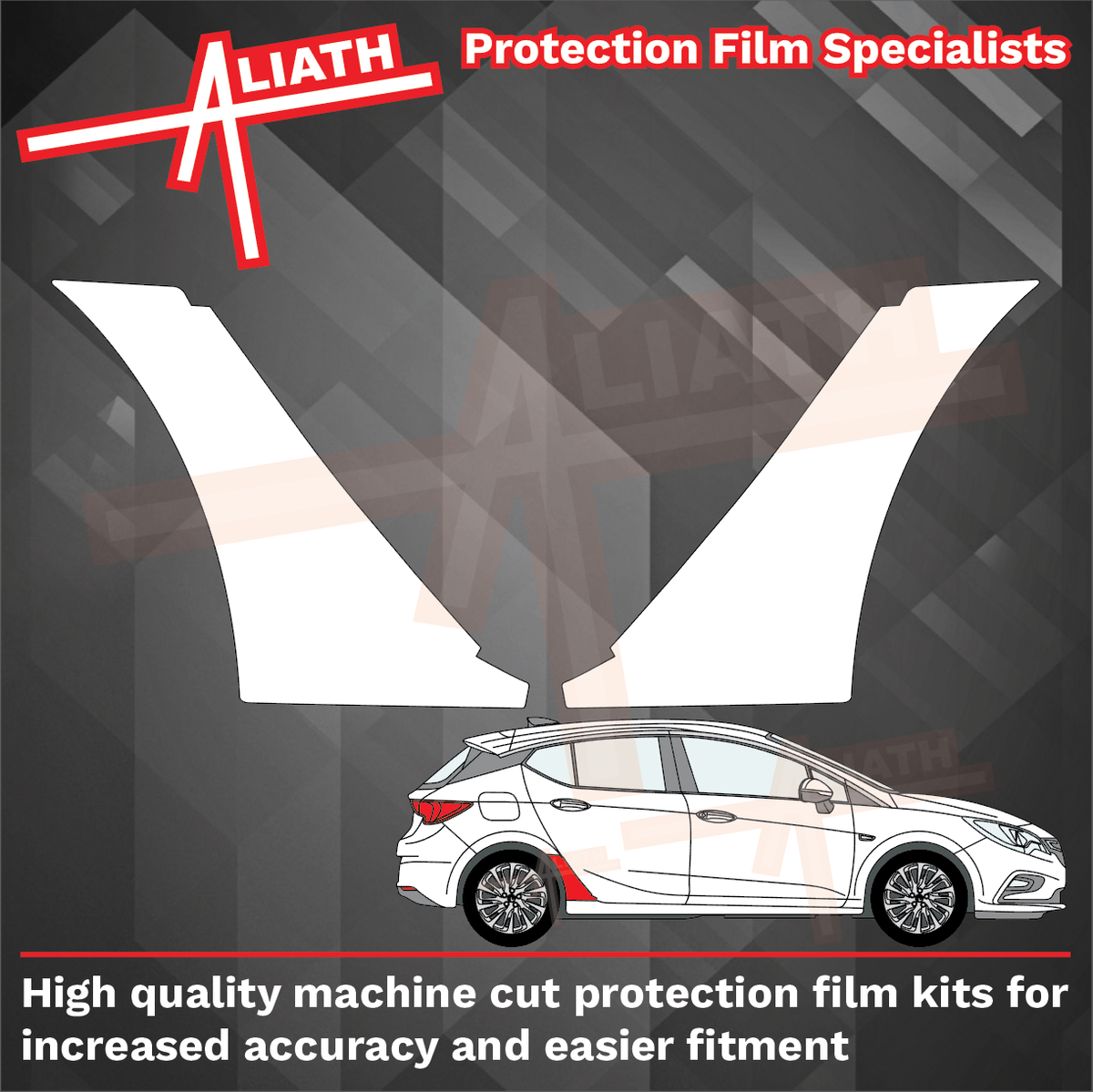 Vauxhall Astra (Type K) 2015-2021, Rear QTR Arches CLEAR Paint Protection