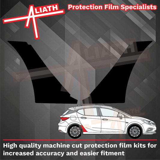 Vauxhall Astra (Type K) 2015-2021, Rear QTR Arches BLACK Paint Protection