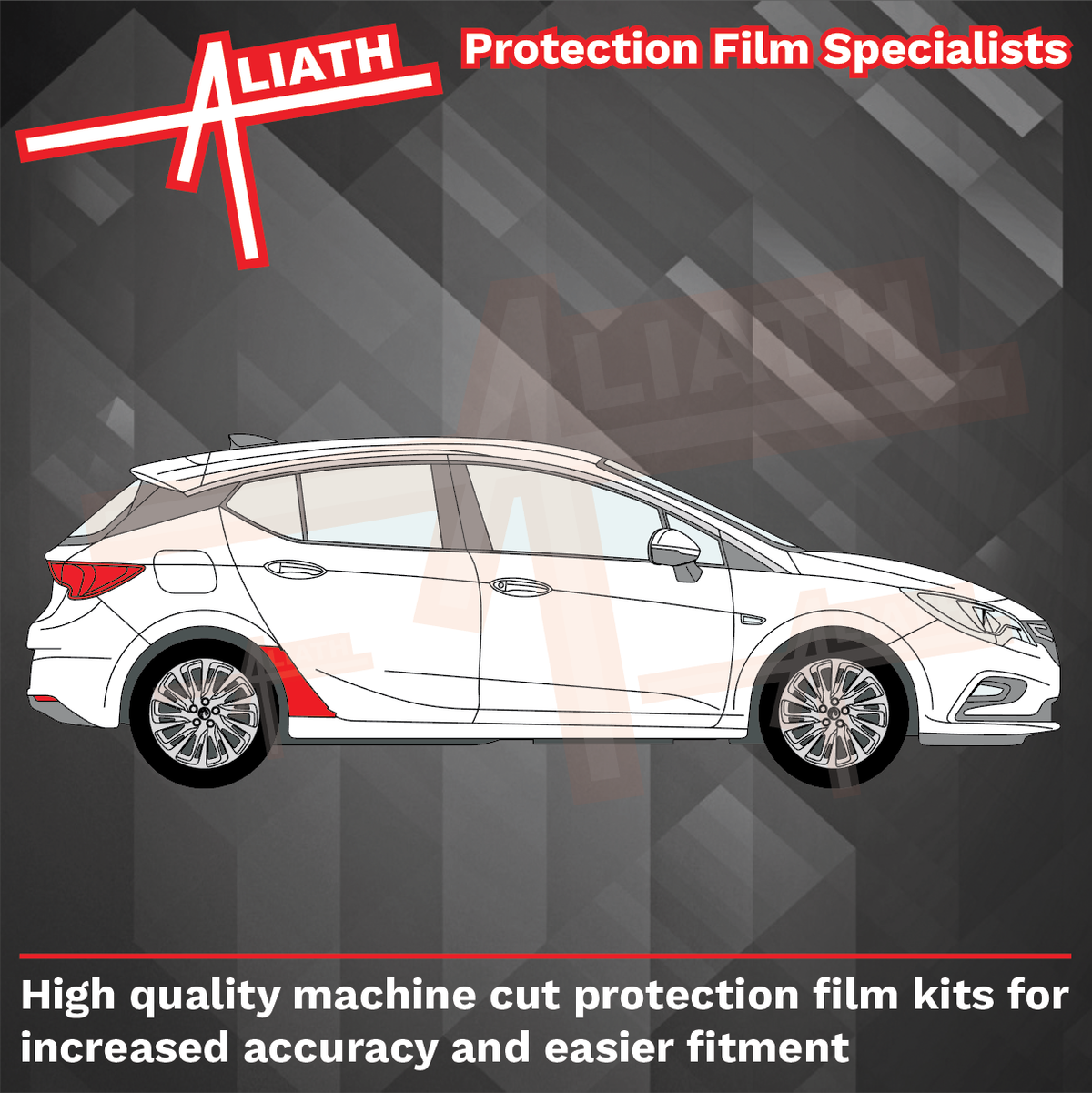 Vauxhall Astra (Type K) 2015-2021, Rear QTR Arches CLEAR Paint Protection