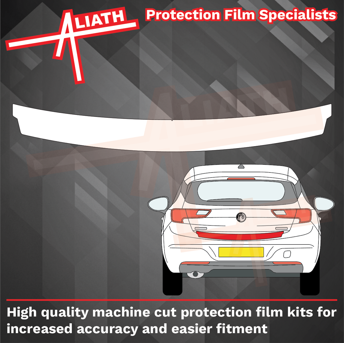 Vauxhall Astra (Type K) 2015-2021, Rear Bumper Upper CLEAR Paint Protection