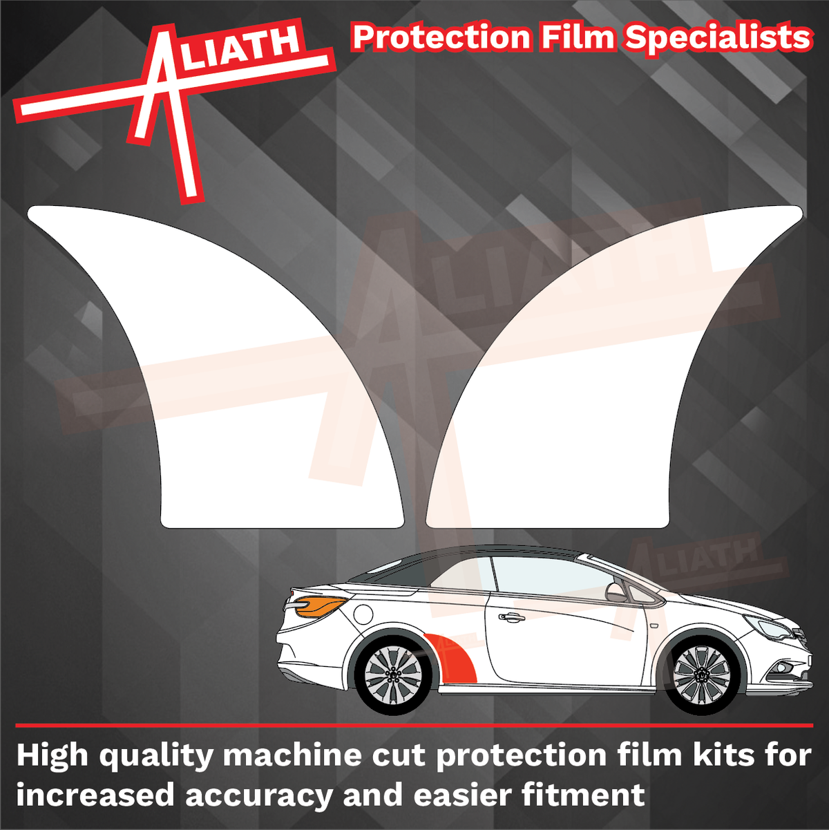 Vauxhall Cascada 2013-2019, Rear QTR / Wing Arches CLEAR Stone Protection