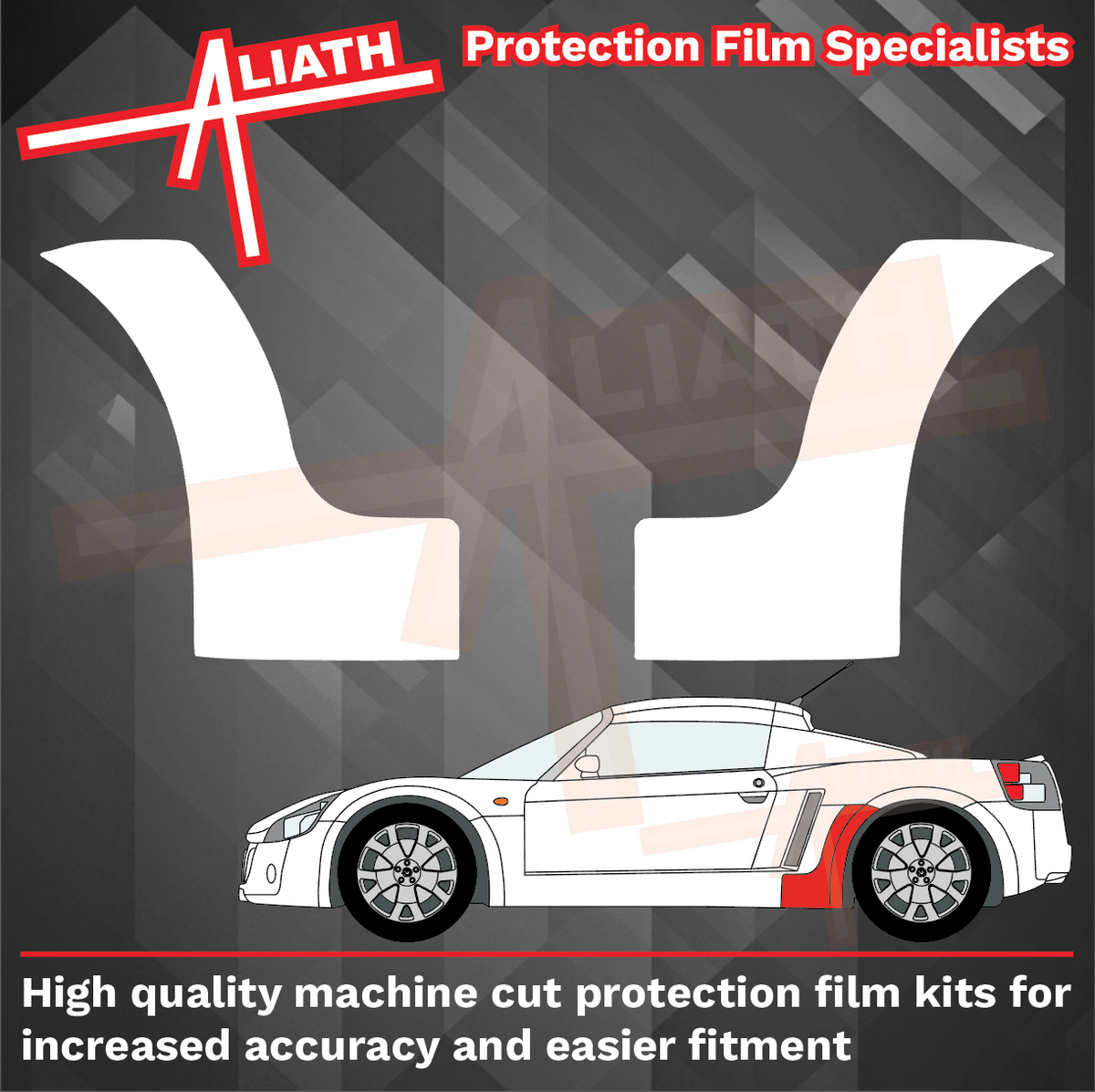 Vauxhall VX220 / Opel Speedster 2000-2005, Rear Sill Skirt Arch Section CLEAR Paint Protection
