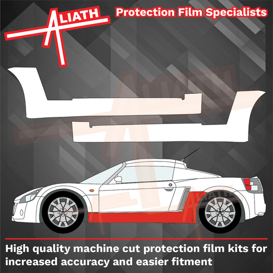 Vauxhall VX220 / Opel Speedster 2000-2005, Side Sill Skirt CLEAR Paint Protection