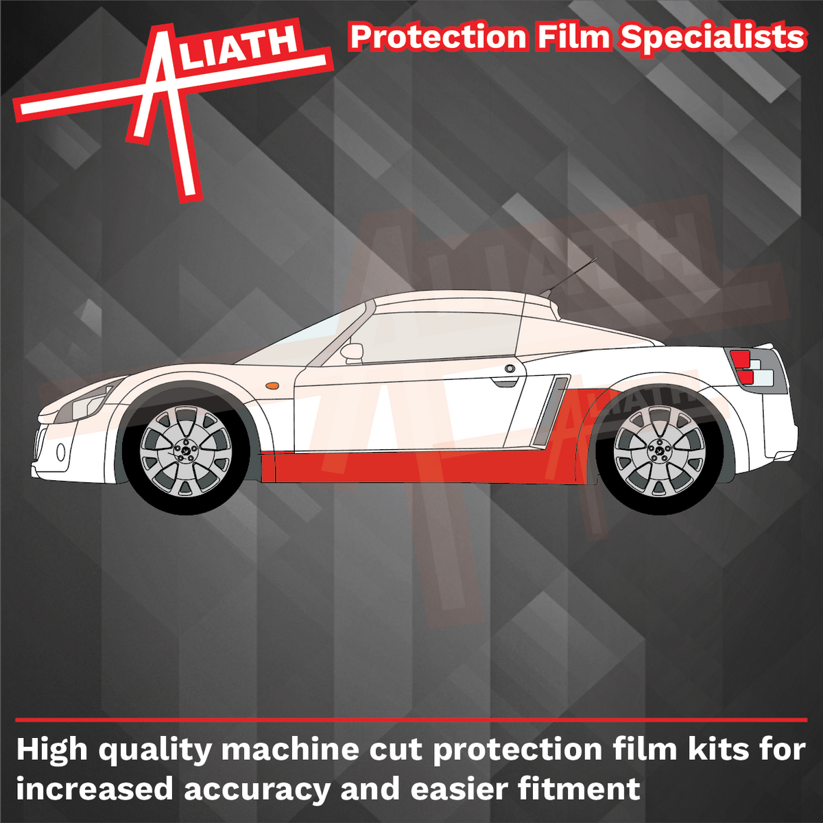 Vauxhall VX220 / Opel Speedster 2000-2005, Side Sill Skirt CLEAR Paint Protection