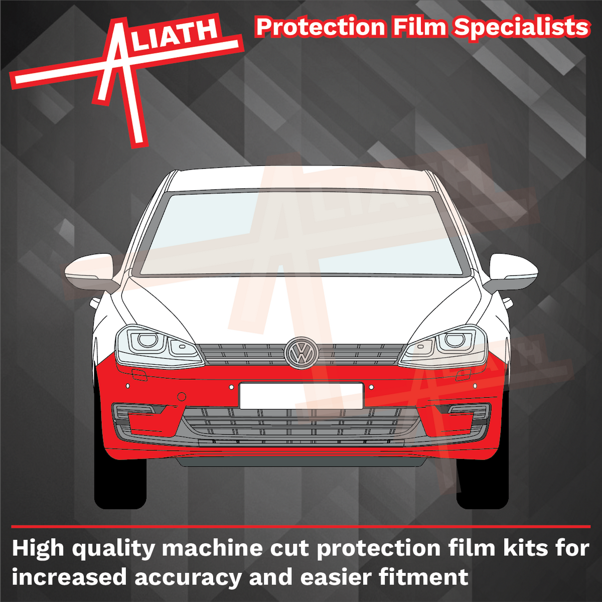 Volkswagen Golf GTI (MK7.5) 2017-2020, Front Bumper CLEAR Paint Protection