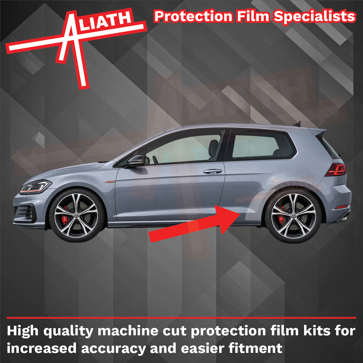 Volkswagen Golf 3 Door MK7 & MK7.5 2013-2020, Rear QTR Arch CLEAR Paint Protection