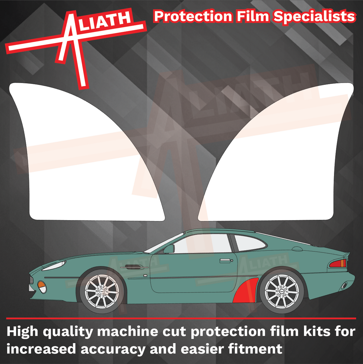 Aston Martin DB7 1994-2004, Rear QTR Arches CLEAR Paint Protection