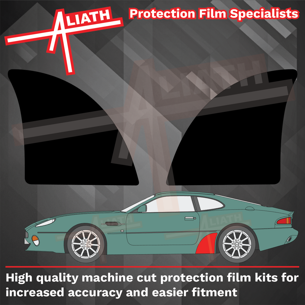 Aston Martin DB7 1994-2004, Rear QTR Arches BLACK Paint Protection