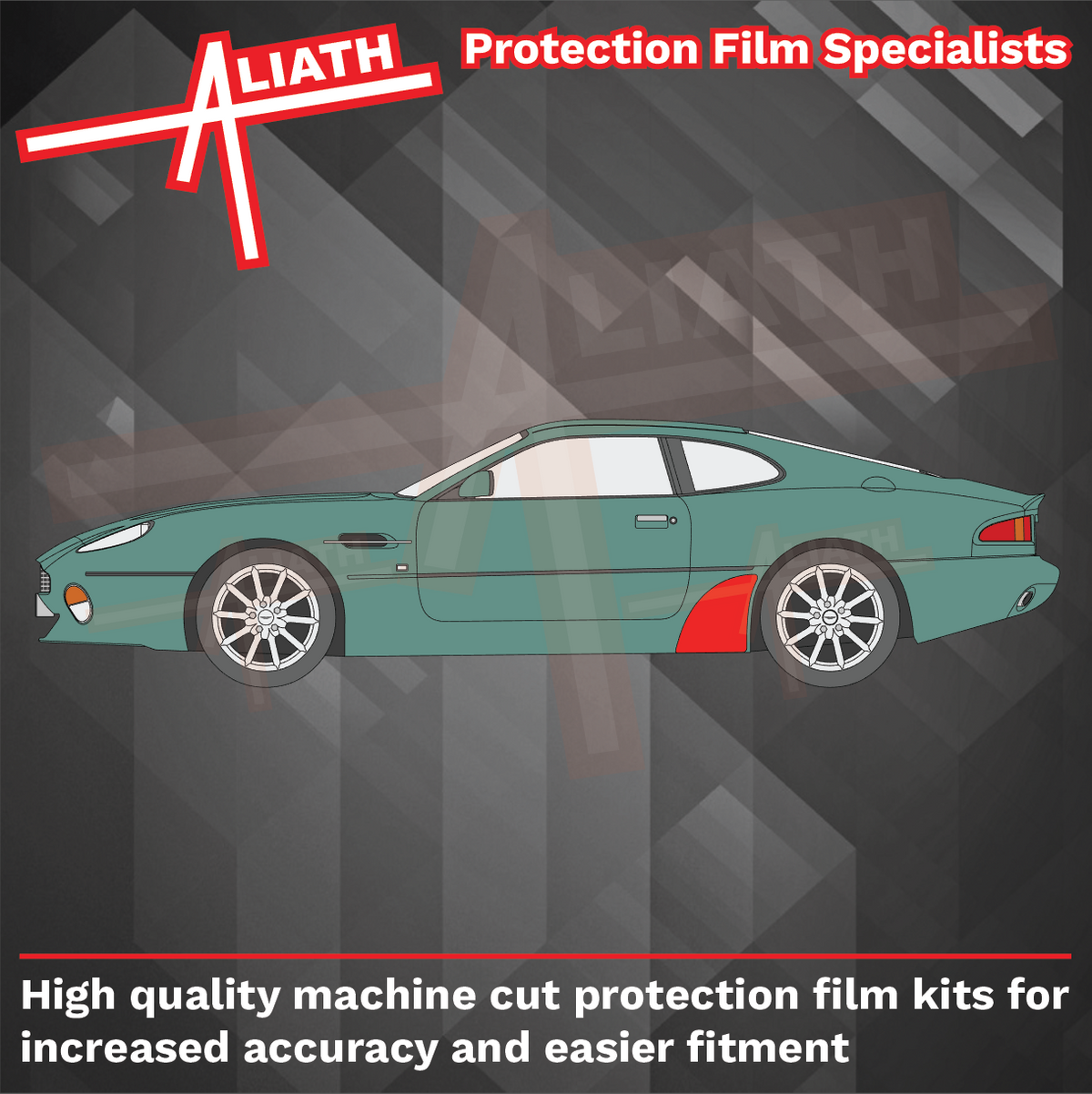 Aston Martin DB7 1994-2004, Rear QTR Arches CLEAR Paint Protection