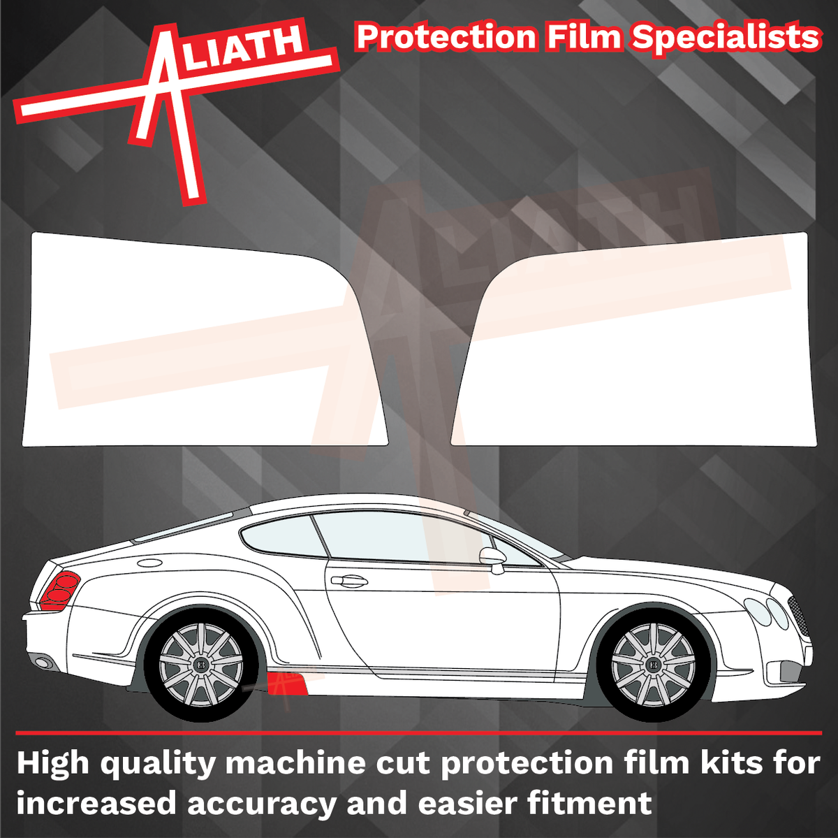 Bentley Continental 2003-2023, Rear Sill Panel OE Style CLEAR Paint Protection