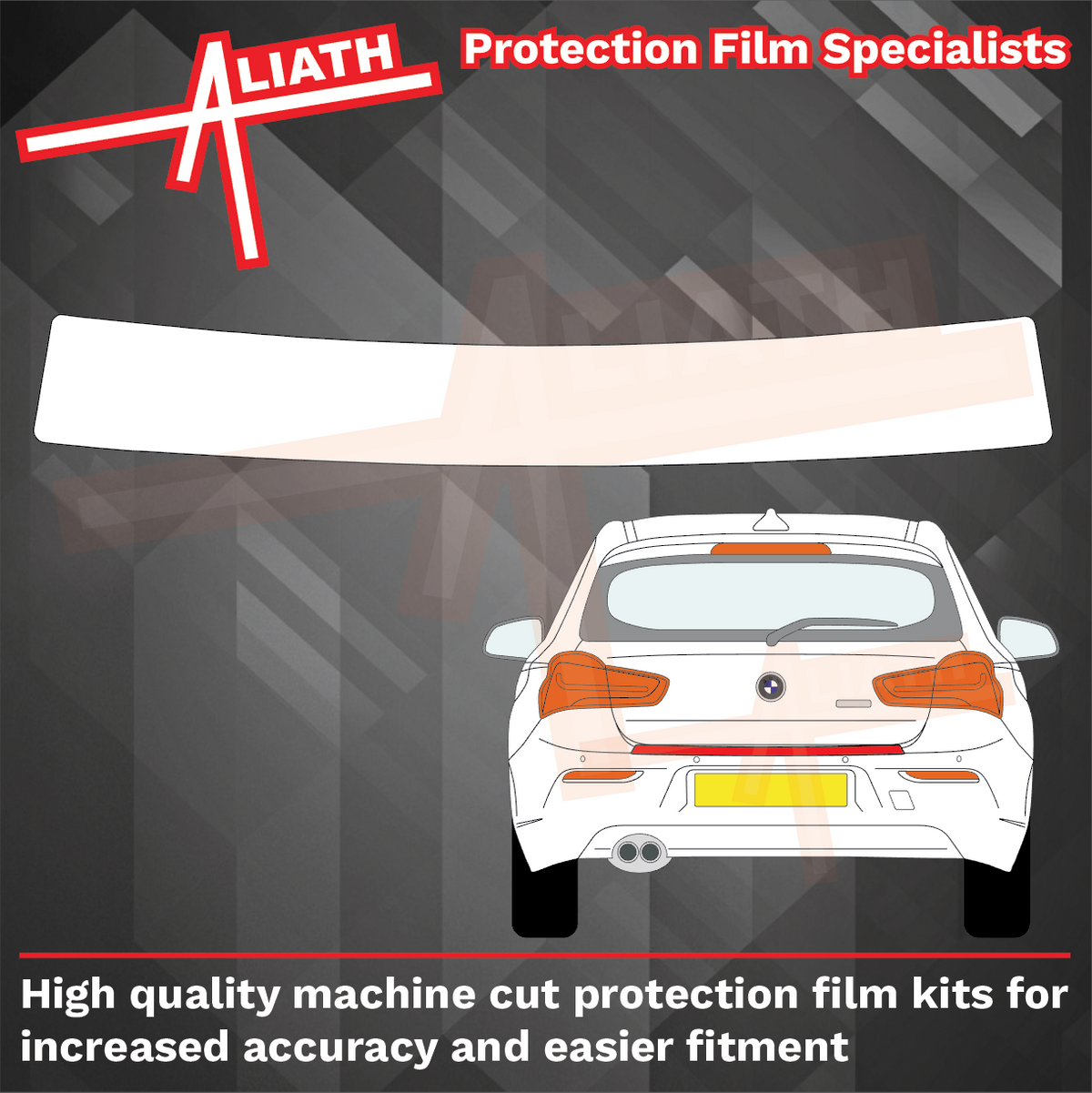 BMW 1-Series (Type F20 F21) 2015-2019, Rear Bumper Upper CLEAR Paint Protection