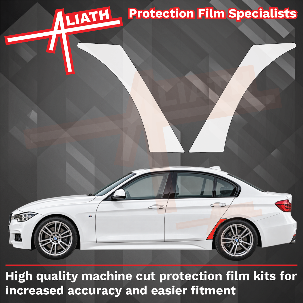 BMW 3-Series (Type F30 F31) 2012-2019, Rear Arches CLEAR Paint Protection