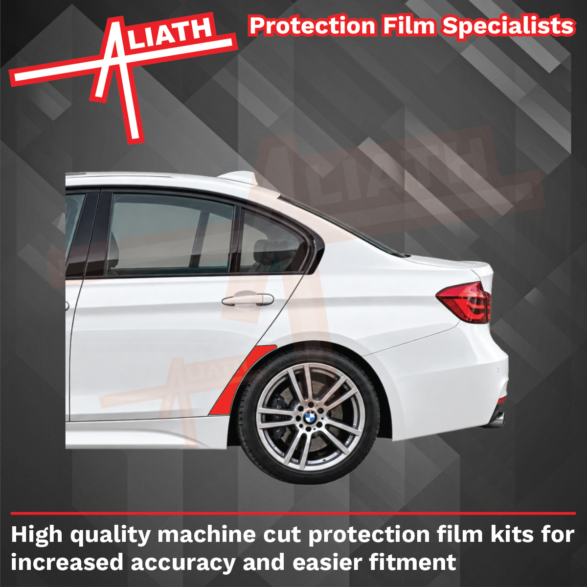 BMW 3-Series (Type F30 F31) 2012-2019, Rear Arches CLEAR Paint Protection