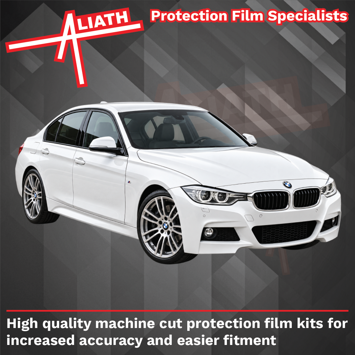 BMW 3-Series Saloon (Type F30) 2012-2019, Rear Bumper Upper BLACK Paint Protection